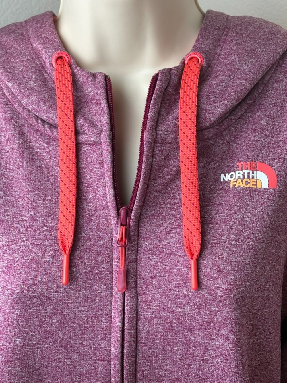 The North Face Women's XXL Dramatic Plum Heather Snowcone Red Full Zip Hoodie - Picture 11 of 13
